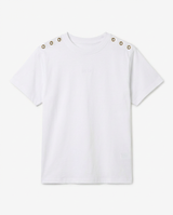 T-shirt con ricamo in cotone