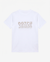 T-shirt con strass in cotone