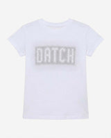 T-shirt con paillettes con stampa in cotone