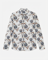 Camicia maniche lunghe a fantasia