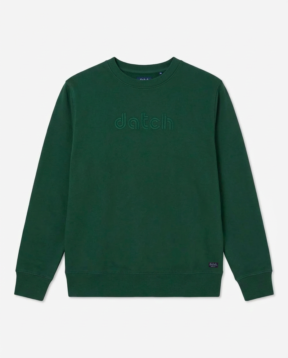 Felpa girocollo stampa tono su tono