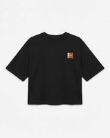 T-shirt stampa mylar con strass in cotone