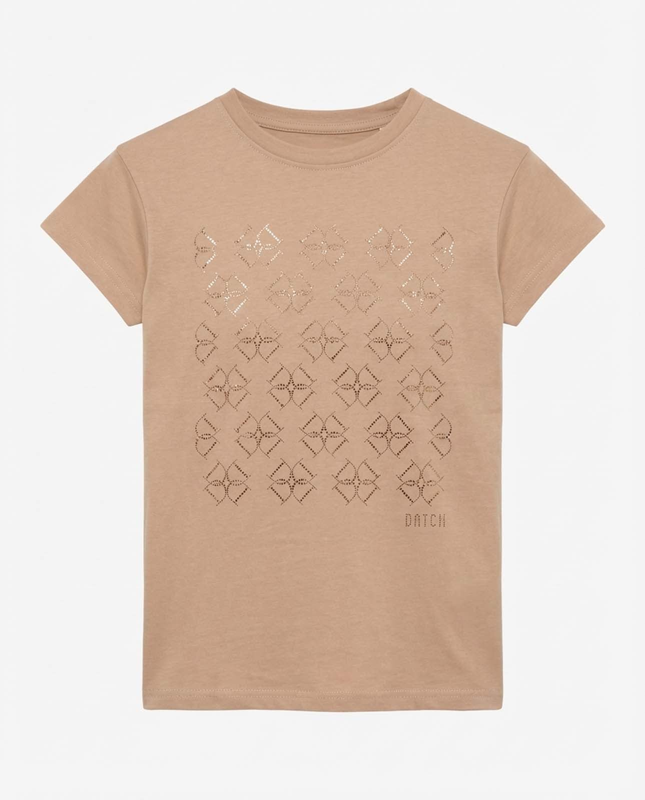 T-shirt con paillettes in cotone