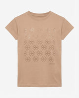 T-shirt con paillettes in cotone