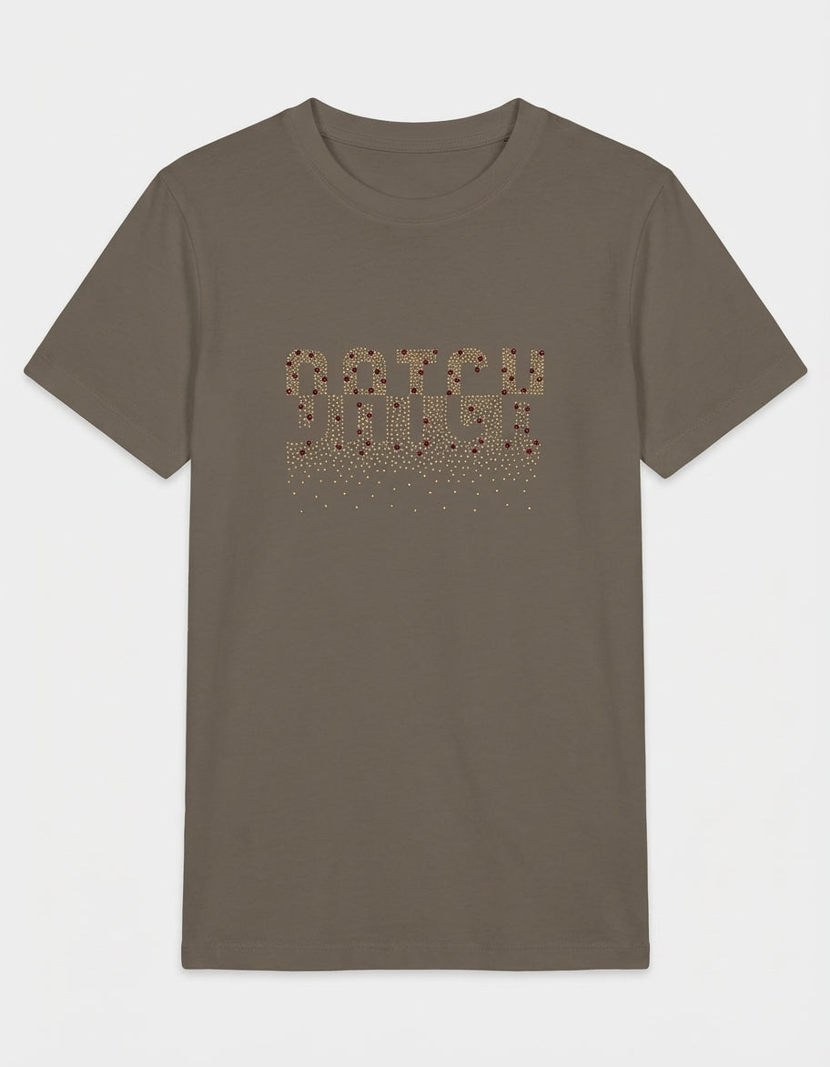 T-shirt con strass in cotone