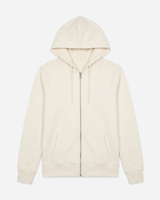 Felpa cotone zip frontale, con cappuccio