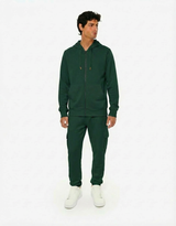 Felpa zip frontale, con cappuccio cotton