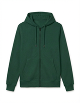 Felpa zip frontale, con cappuccio cotton
