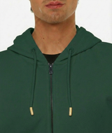 Felpa zip frontale, con cappuccio cotton