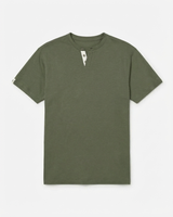 T-shirt cotone collo serafino, manica corta