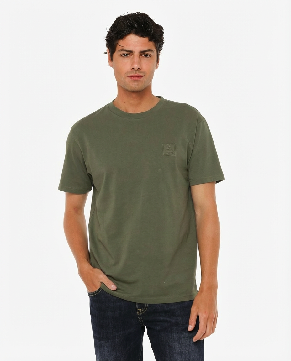T-shirt girocollo, manica corta cotone