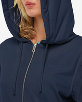 Felpa cotone zip frontale, con cappuccio