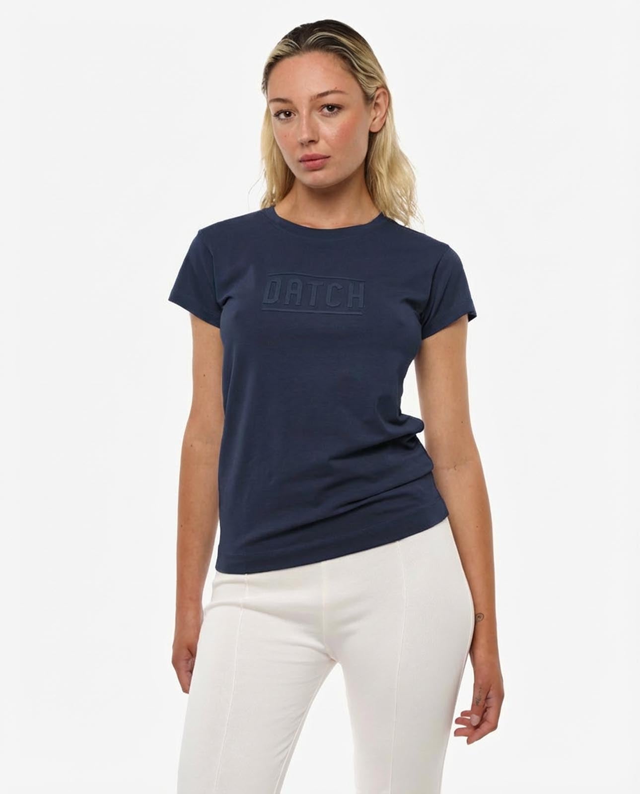 T-shirt con stampa in cotone stretch