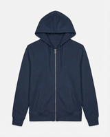 Felpa cotone zip frontale, con cappuccio