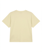 T-shirt stampa mylar cropped in cotone