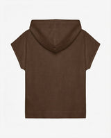 Smanicato tasche cargo con cappuccio in lino