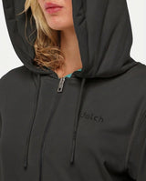 Felpa cotone zip frontale, con cappuccio