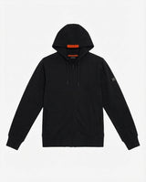 Felpa zip frontale, con cappuccio manica lunga