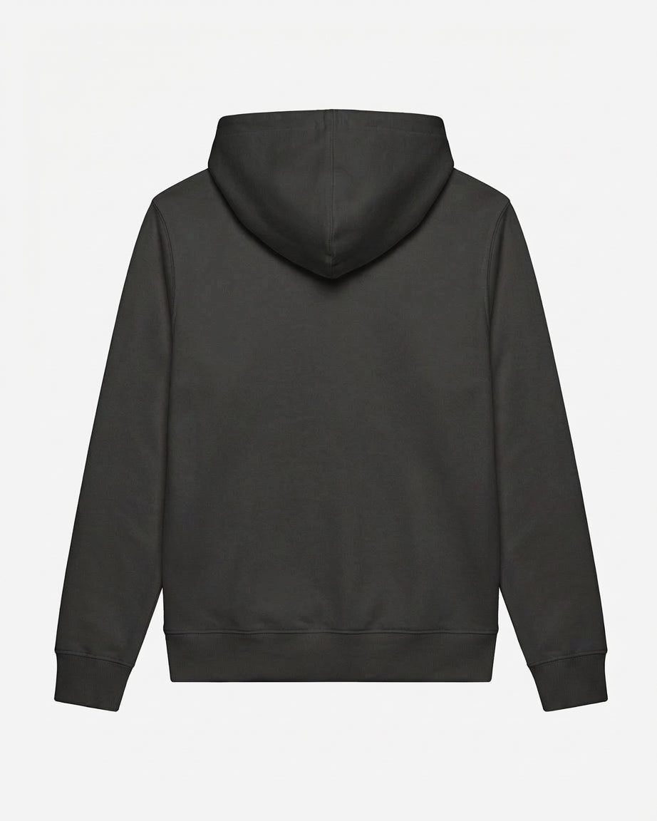 Felpa cotone zip frontale, con cappuccio