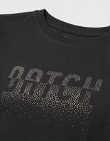 T-shirt con strass in cotone