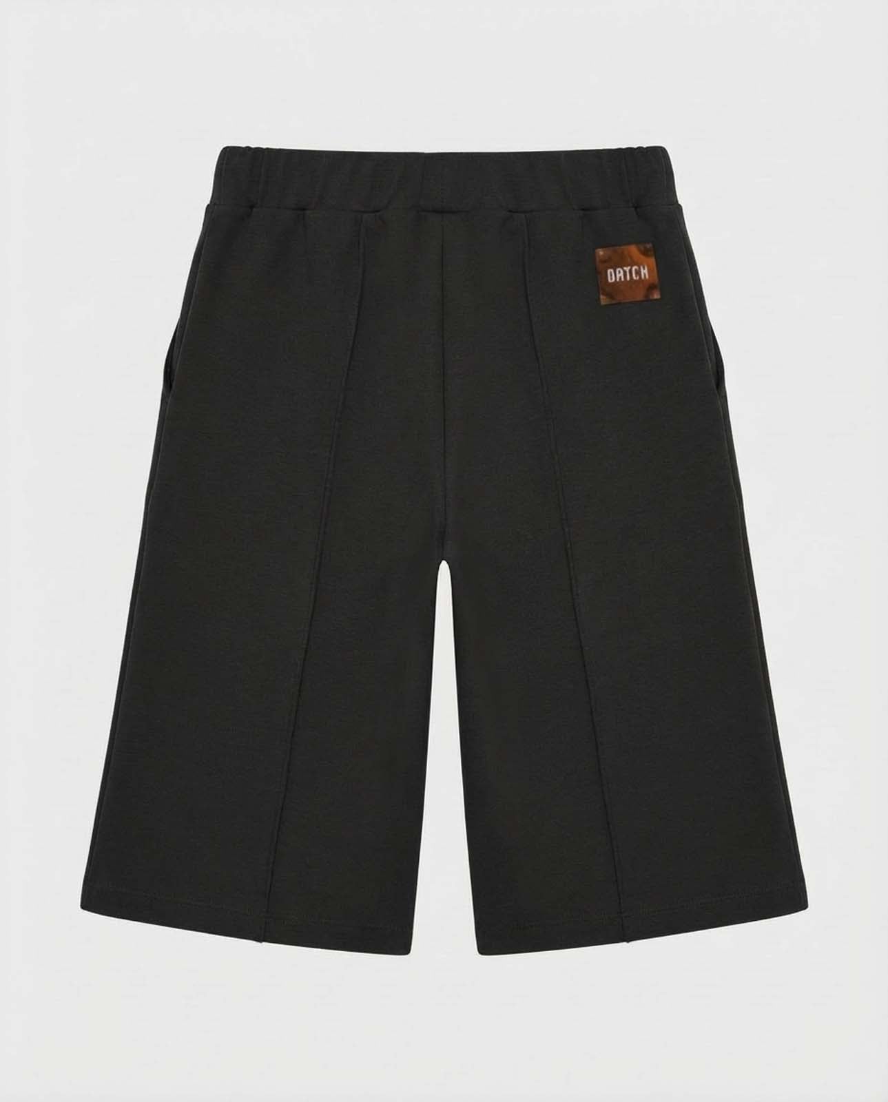 Bermuda stampa mylar taglio over in cotone stretch