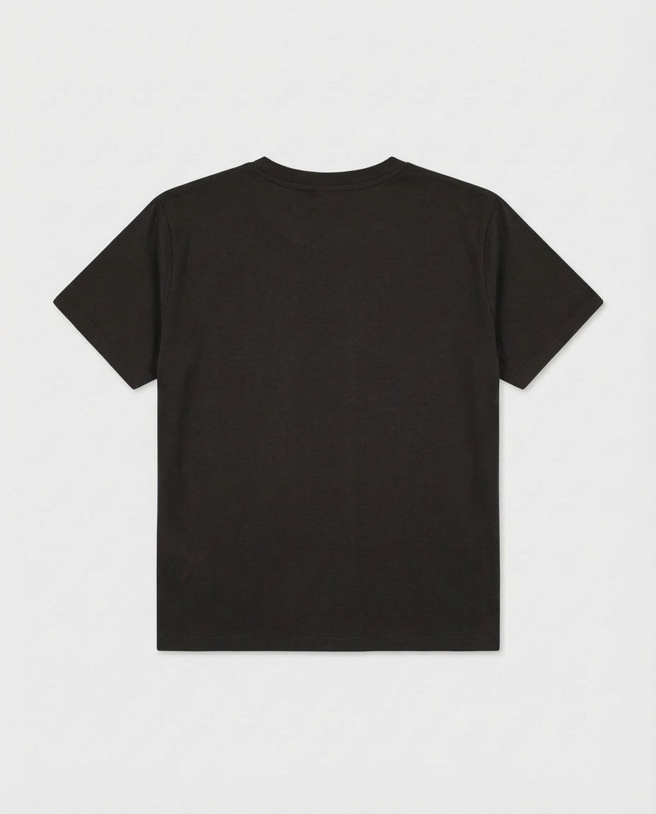 T-shirt ricamo lurex con strass in viscosa