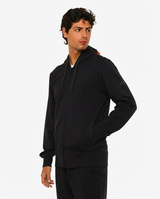 Felpa zip frontale, con cappuccio manica lunga