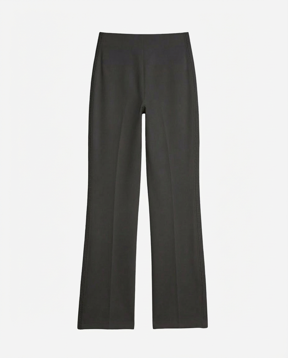 Pantaloni con strass taglio over in cotone stretch