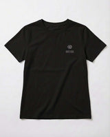 T-shirt ricamo lurex con strass in cotone stretch