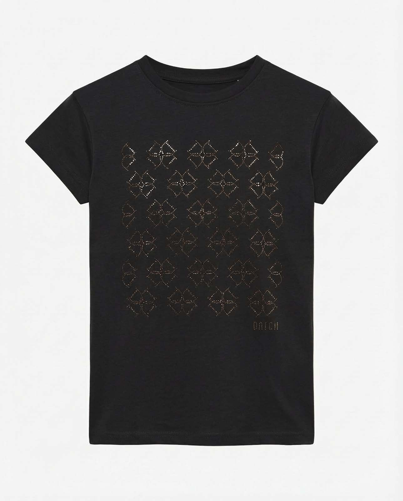 T-shirt con paillettes in cotone