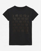 T-shirt con paillettes in cotone