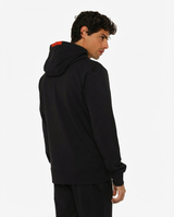 Felpa zip frontale, con cappuccio manica lunga