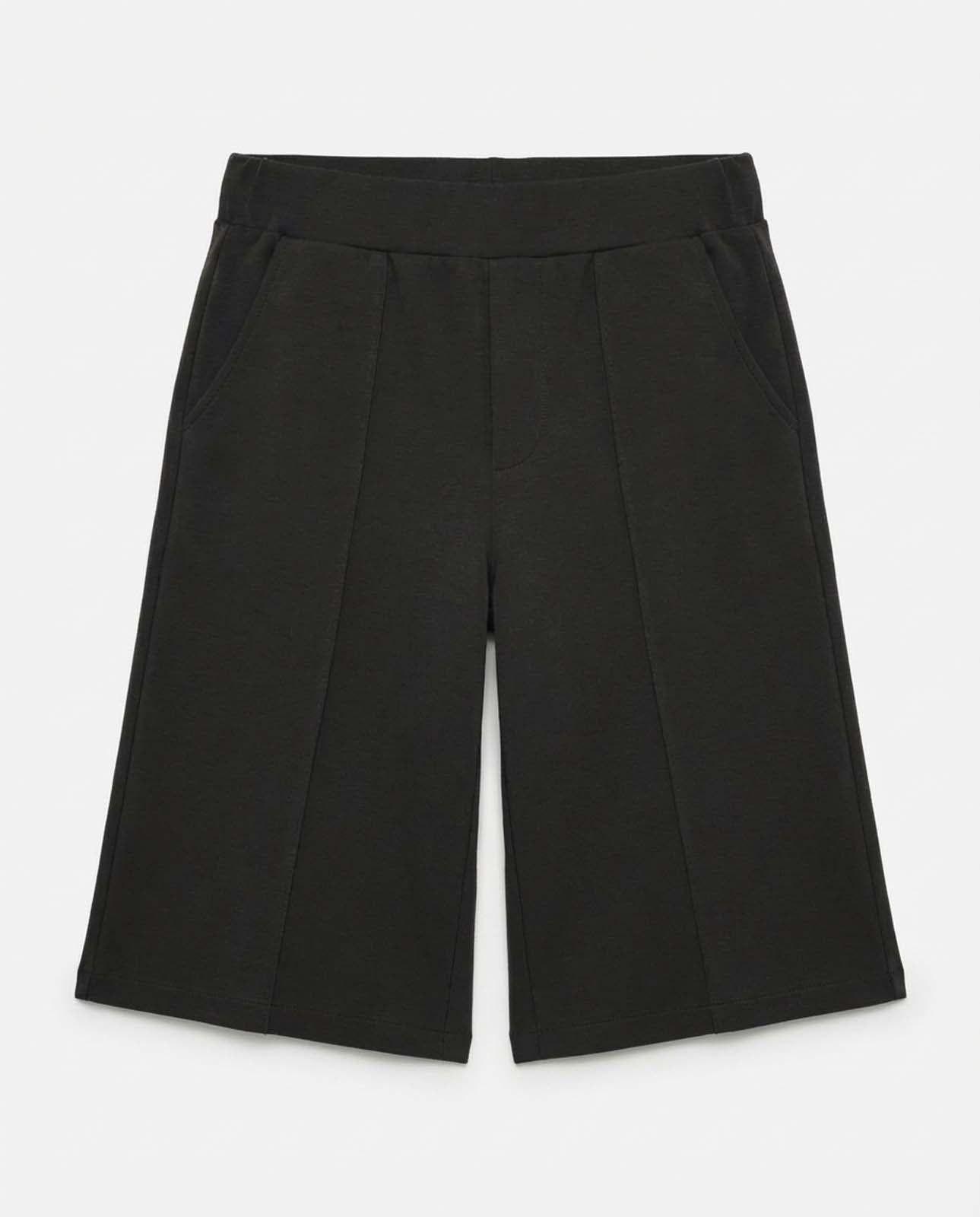 Bermuda stampa mylar taglio over in cotone stretch