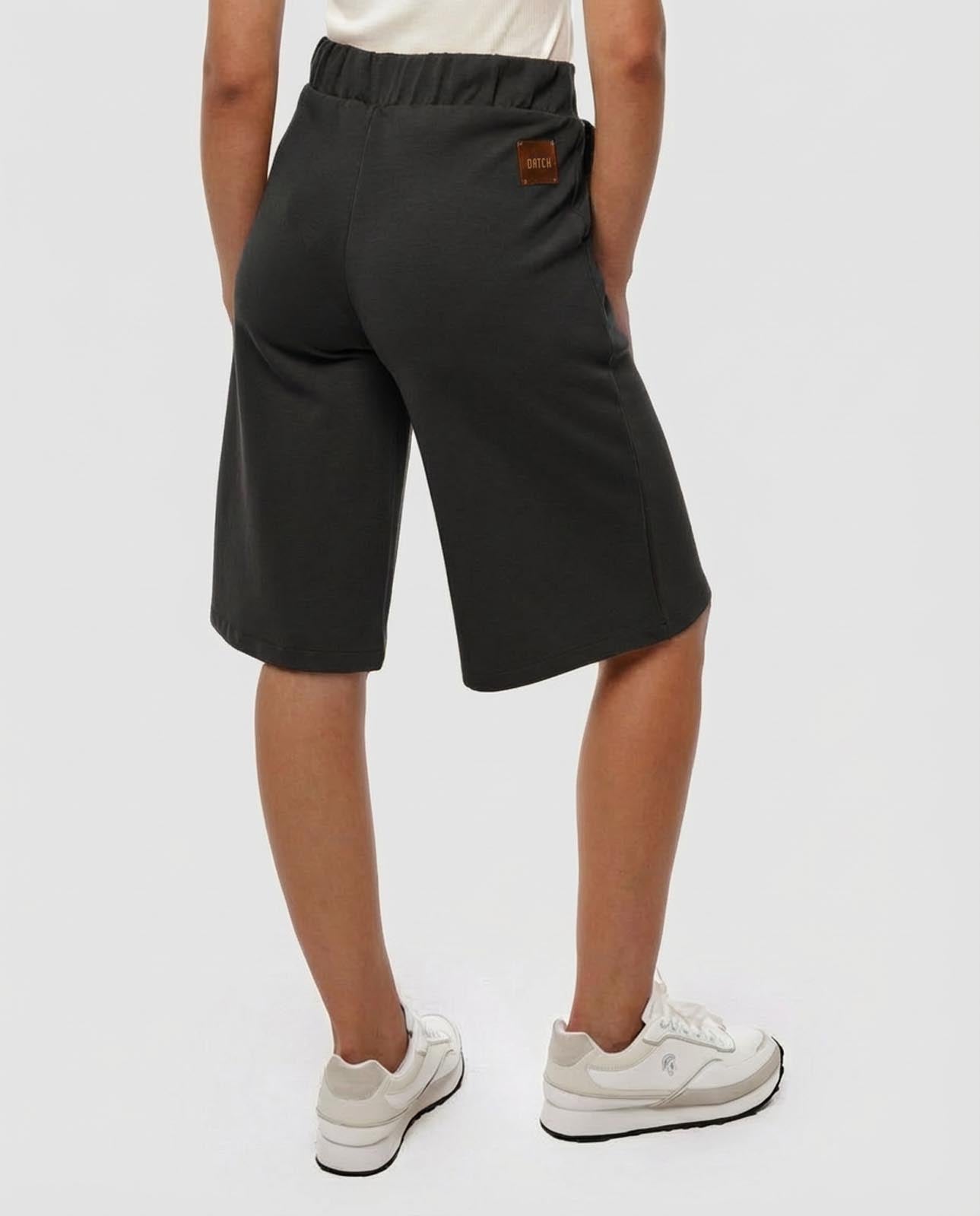 Bermuda stampa mylar taglio over in cotone stretch