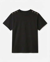 T-shirt con ricamo in cotone