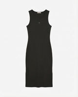 Abito ricamo lurex con strass in cotone stretch
