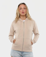 Felpa cotone zip frontale, con cappuccio