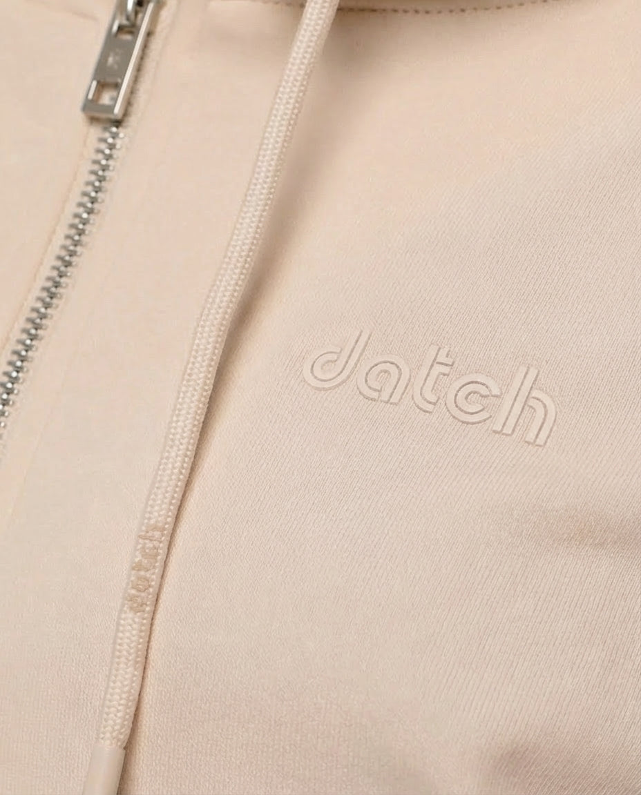 Felpa cotone zip frontale, con cappuccio