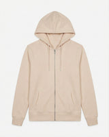 Felpa cotone zip frontale, con cappuccio