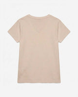 T-shirt scollo a V con stampa in cotone