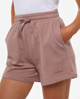 Short taglio over con stampa in cotone