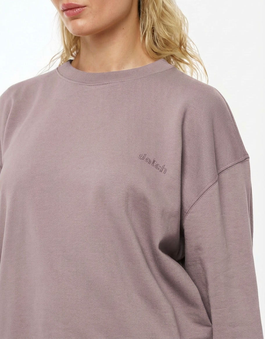 Felpa girocollo, taglio over