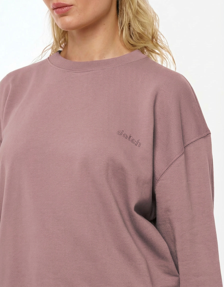 Felpa girocollo, taglio over