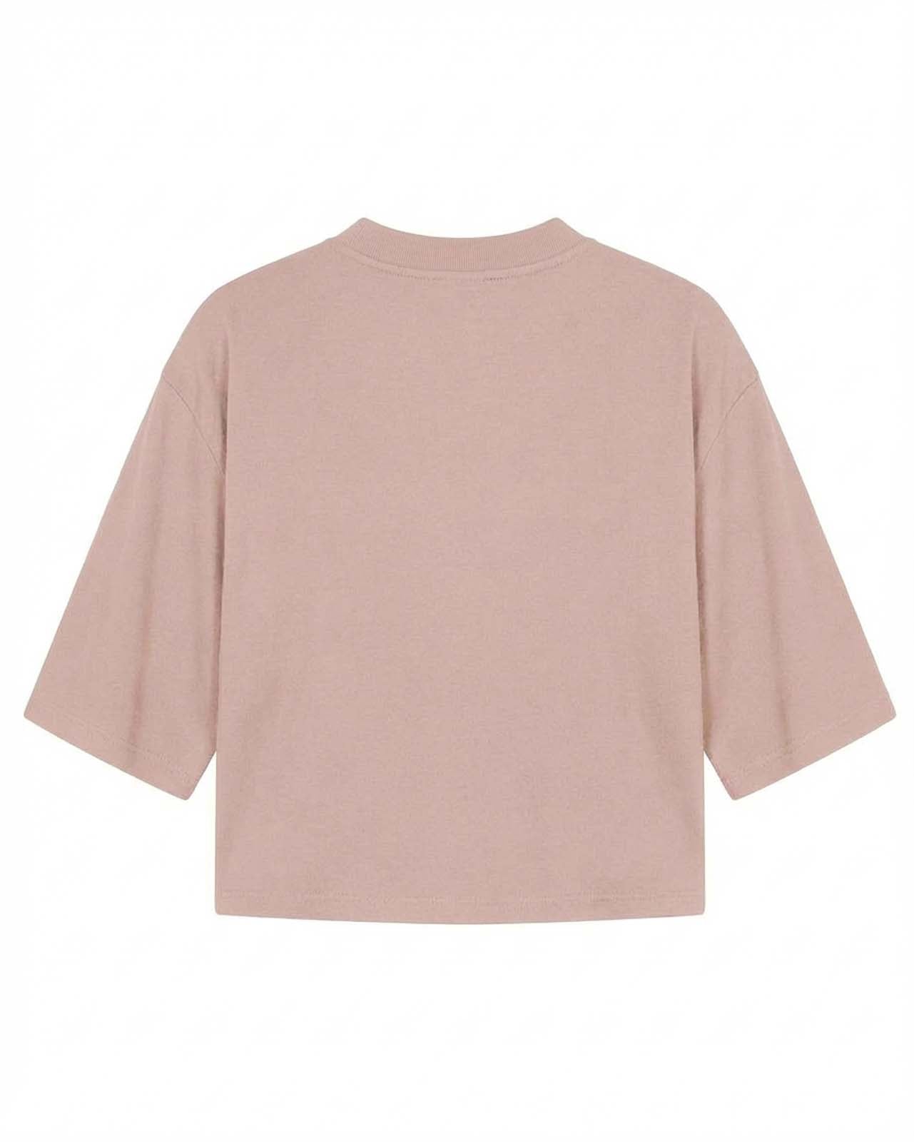 T-shirt cropped taglio over in cotone