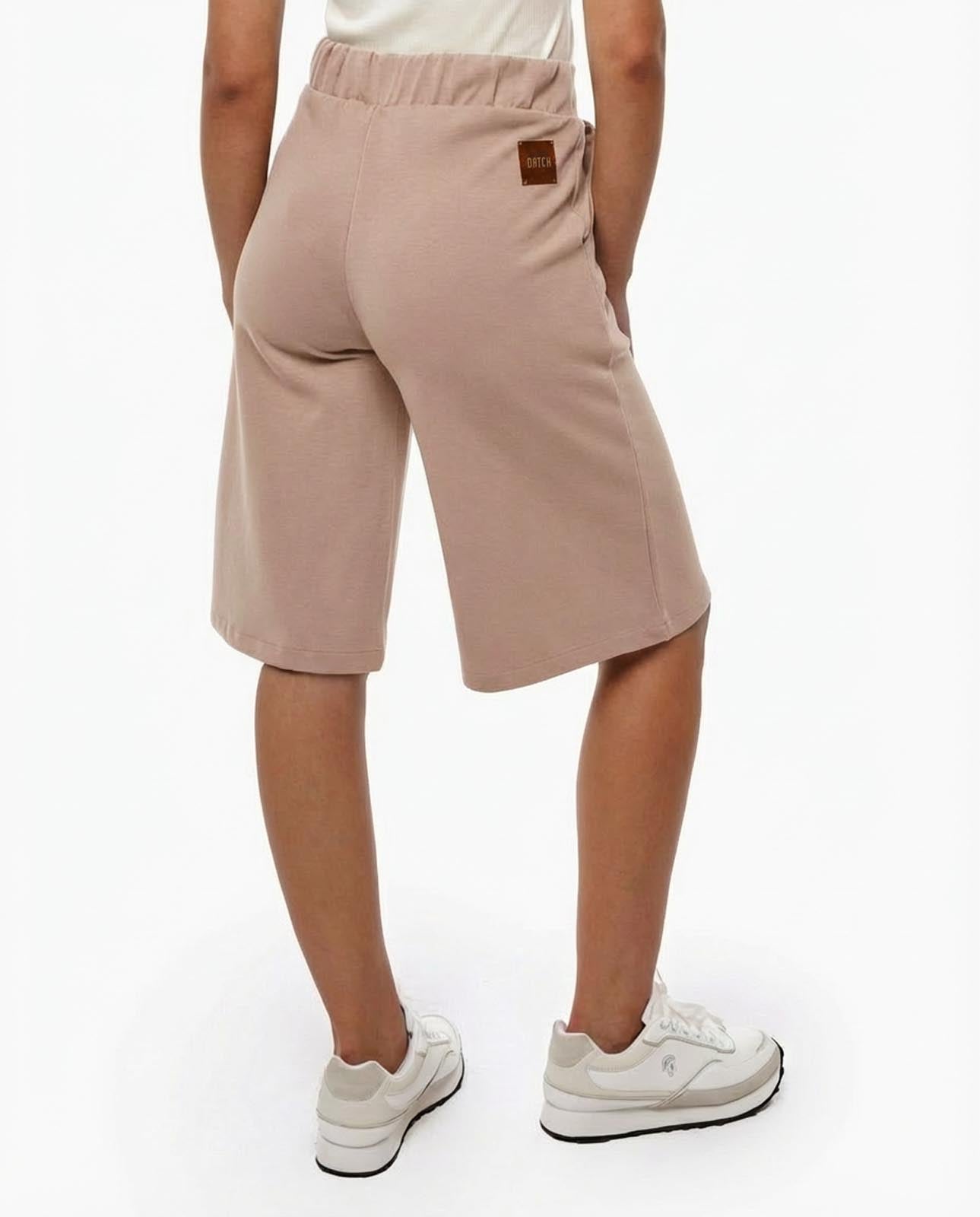 Bermuda stampa mylar taglio over in cotone stretch