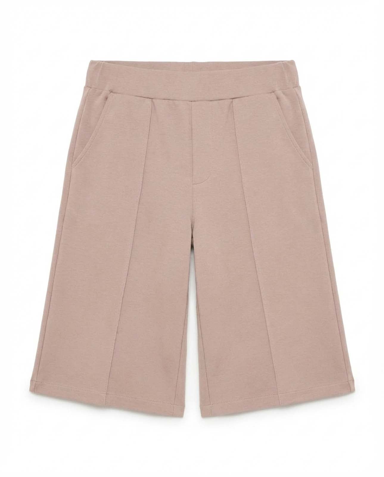 Bermuda stampa mylar taglio over in cotone stretch