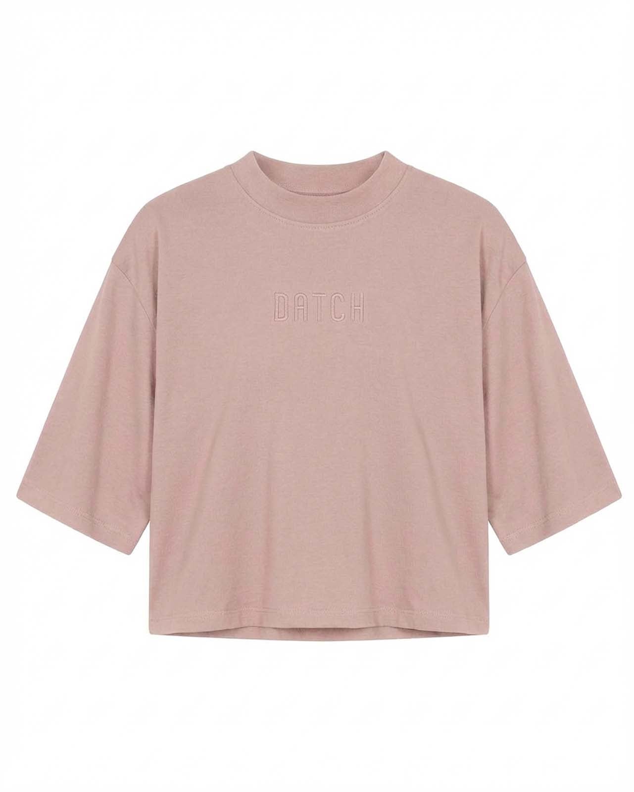 T-shirt cropped taglio over in cotone