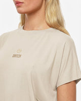T-shirt ricamo lurex con strass in viscosa