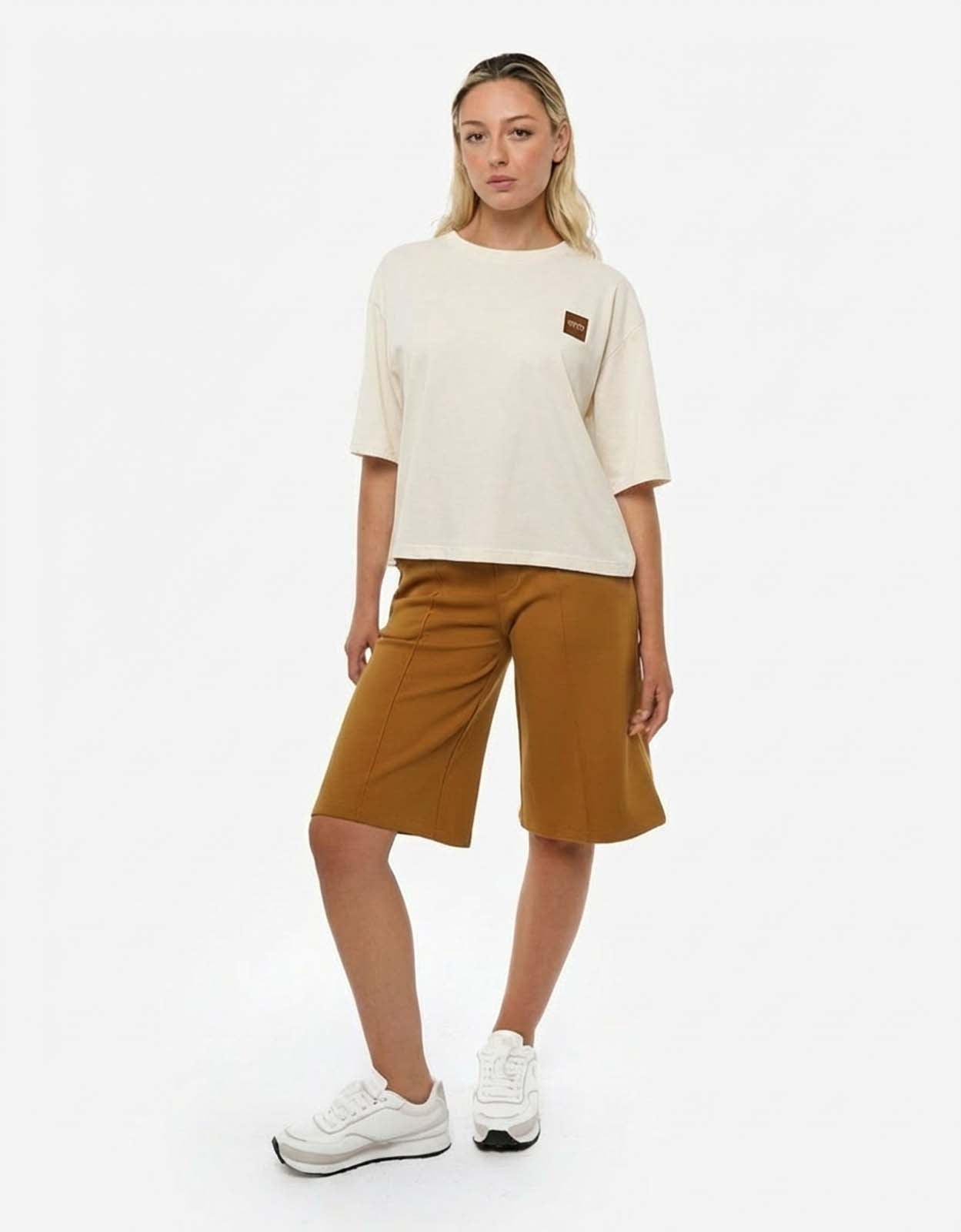 T-shirt stampa mylar con strass in cotone