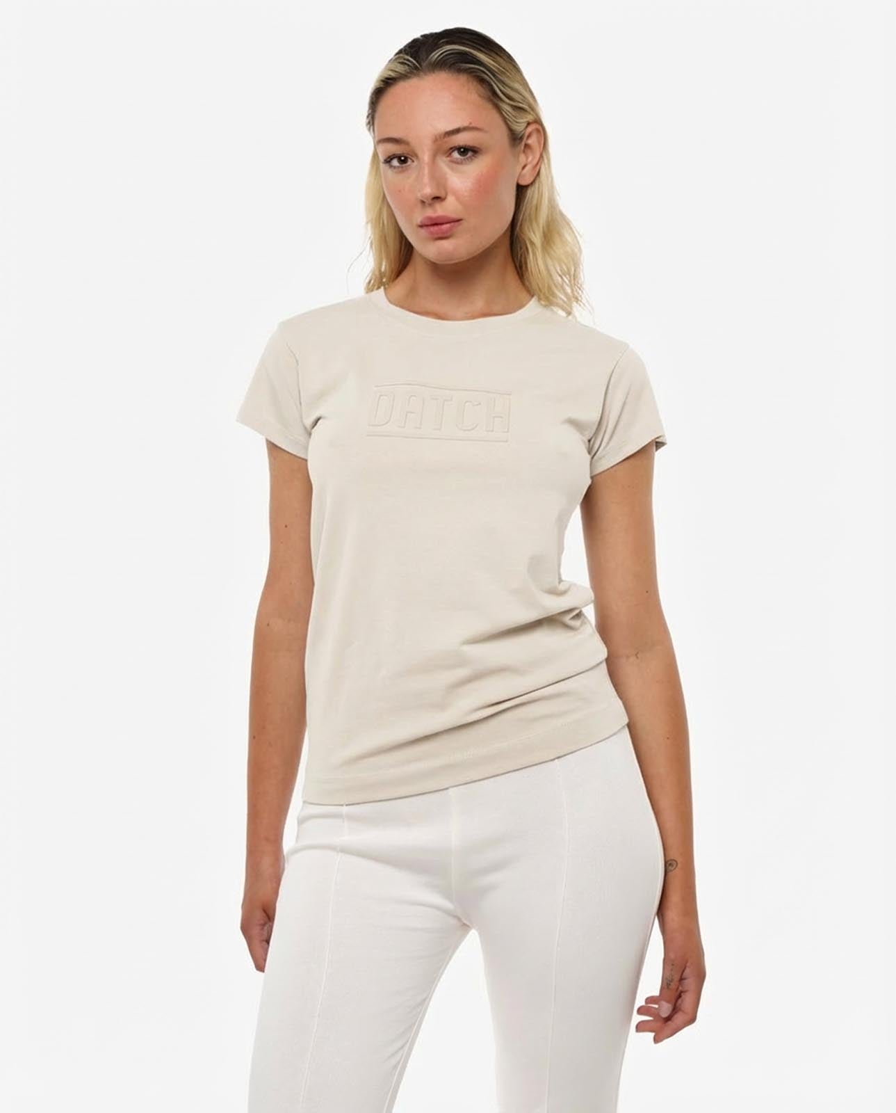 T-shirt con stampa in cotone stretch